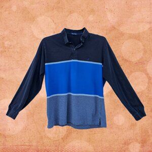 Nautica Classic Fit Men's Rugby Long Sleeve Polo Shirt - L